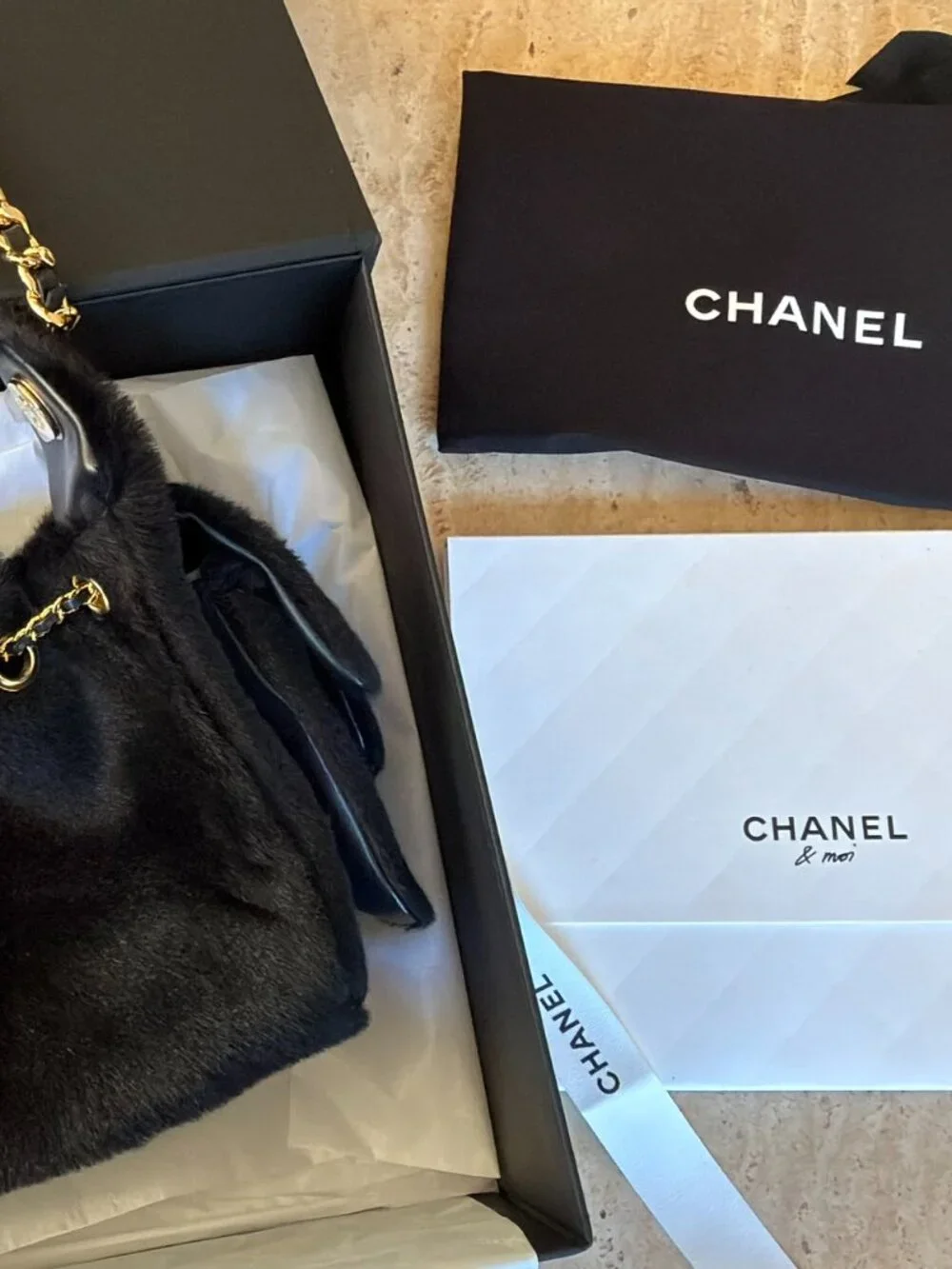 RARE CHANEL 25 mini handbag (26A), black pony hair, GHW, BRAND NEW, Full Set